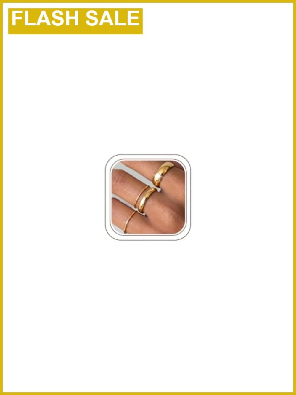14K Gold Filled Stackable Rings Set for Women Non Tarnish Stainless Steel